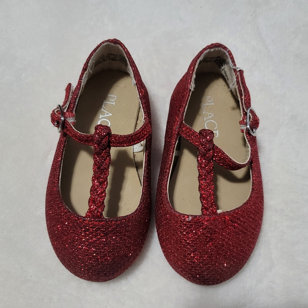 Red Sparkly Children's Place Flats Infants Size 4